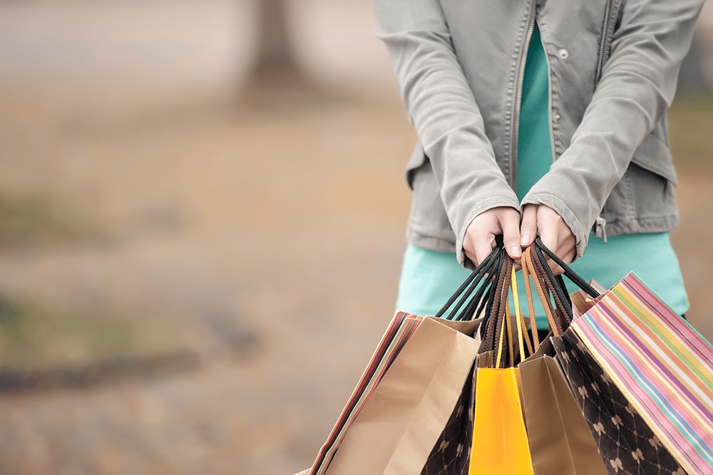 Woman Holding Shopping Bags